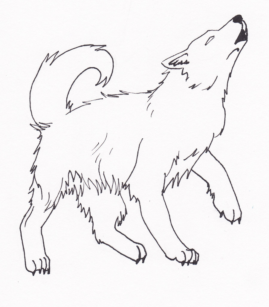 900x1027 Howling Wolf Coloring Pages