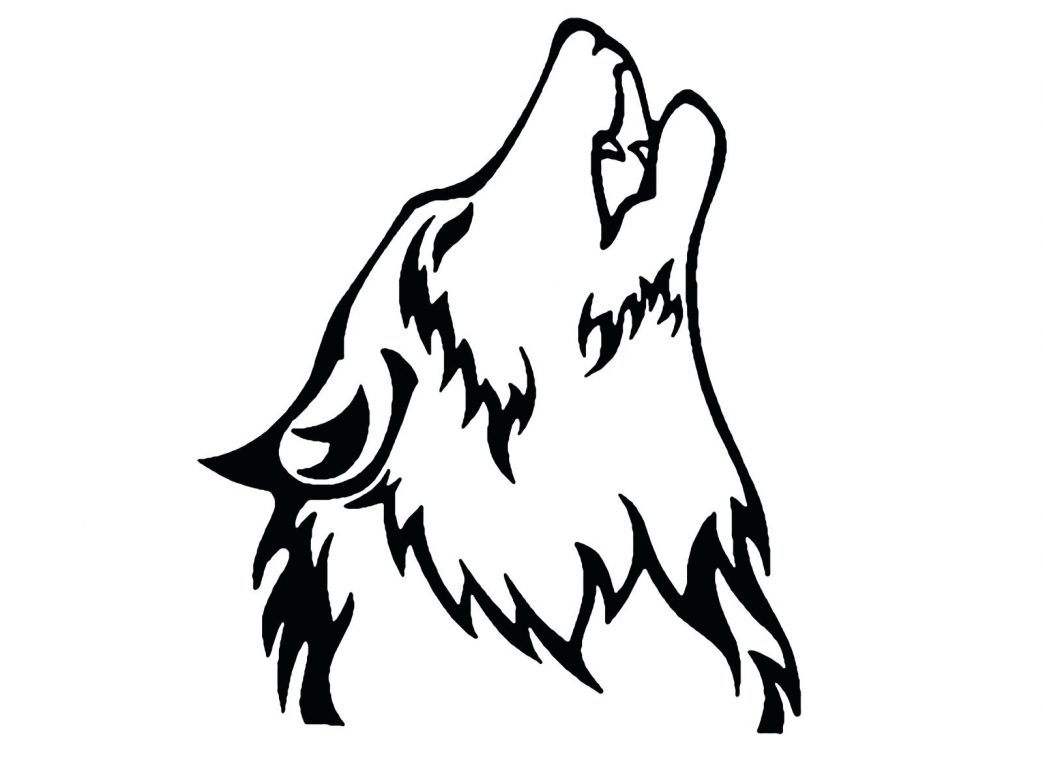 1043x782 Howling Wolf Photo Wallpaper And The Moon Coloring Page Pages