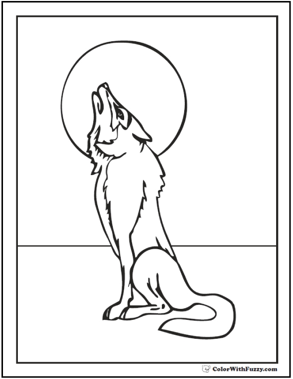 590x762 Wolf Coloring Pages Print And Customize