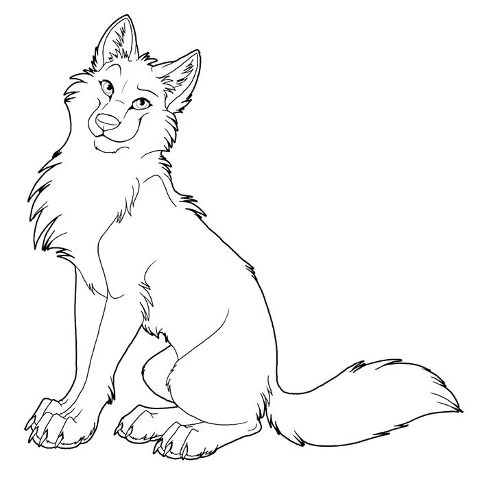 700x699 Howling Wolf Coloring Pages Wolf Outline Template Wolf Howling