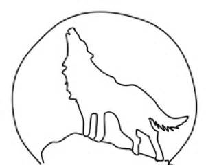 300x240 A Wolf Howling At The Moon Drawing