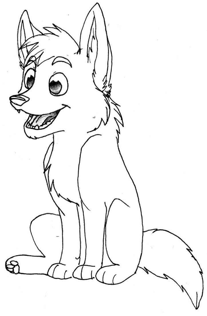 723x1104 Cartoon Wolf Coloring Pages
