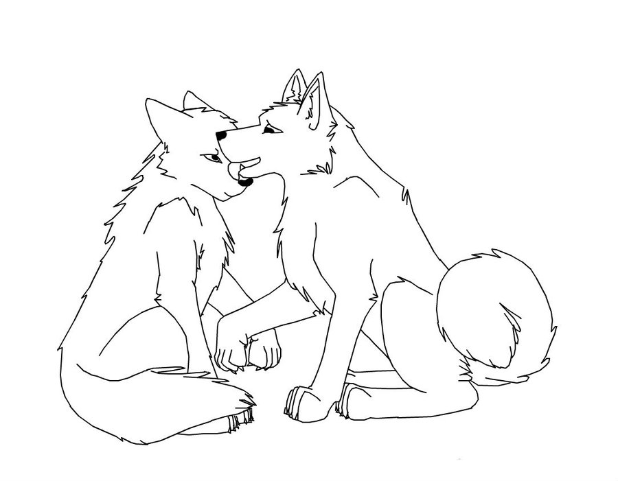 900x701 Wolves Coloring Pages Free