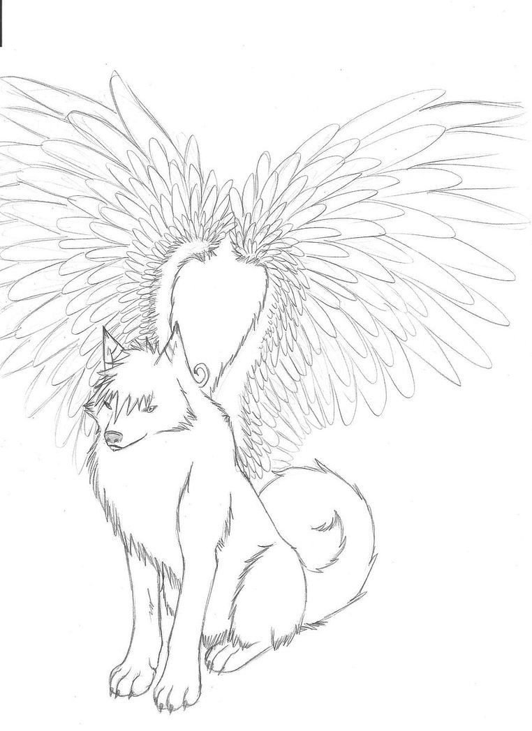 762x1048 Winged Wolf Coloring Pages 5 Of Wolves With Wings