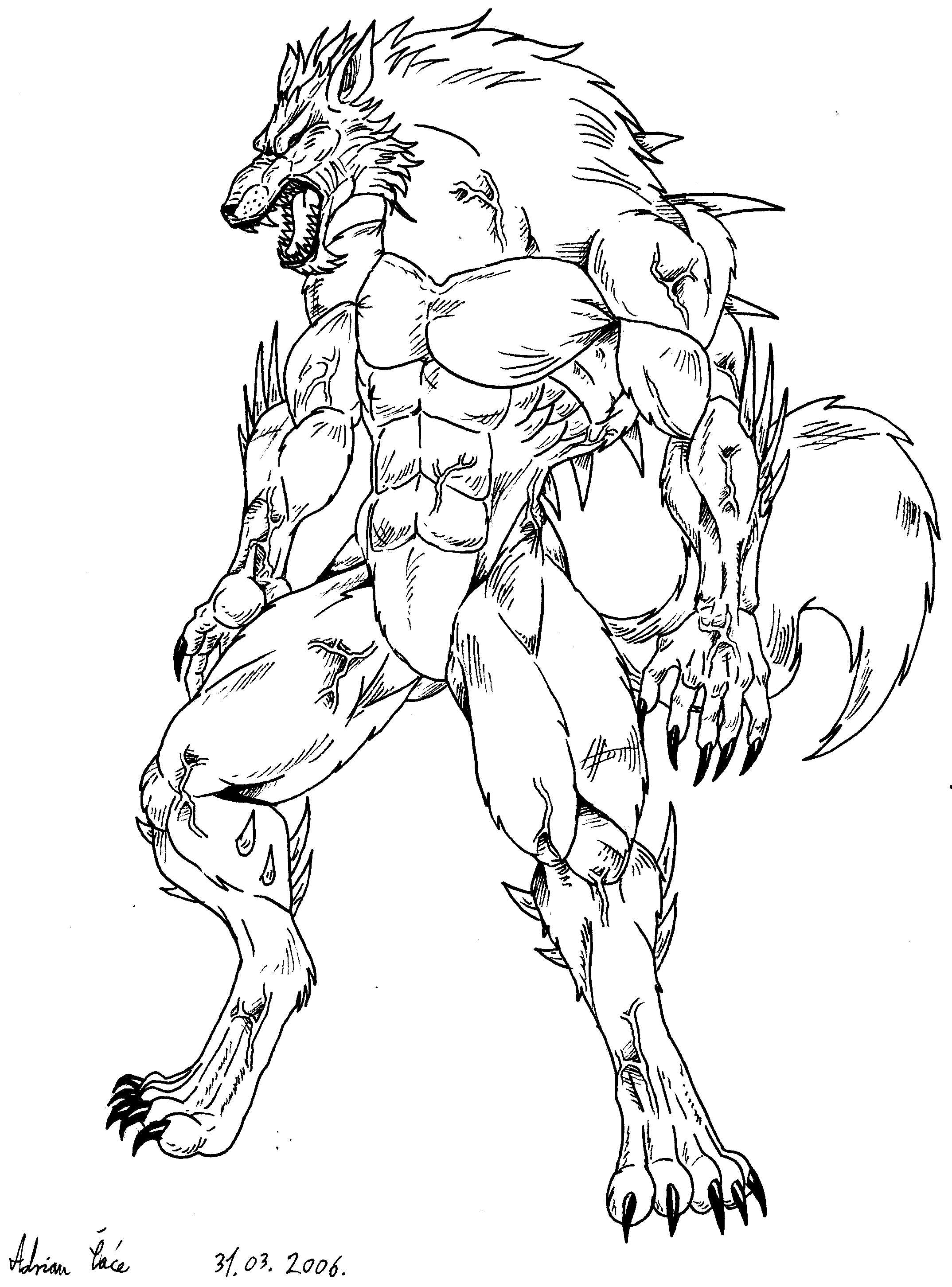 2148x2904 Werewolf Coloring Pages