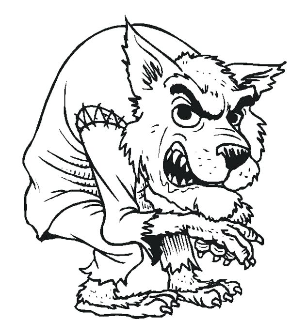 600x661 Wolfman Coloring Pages Goosebumps Coloring Pages Printable
