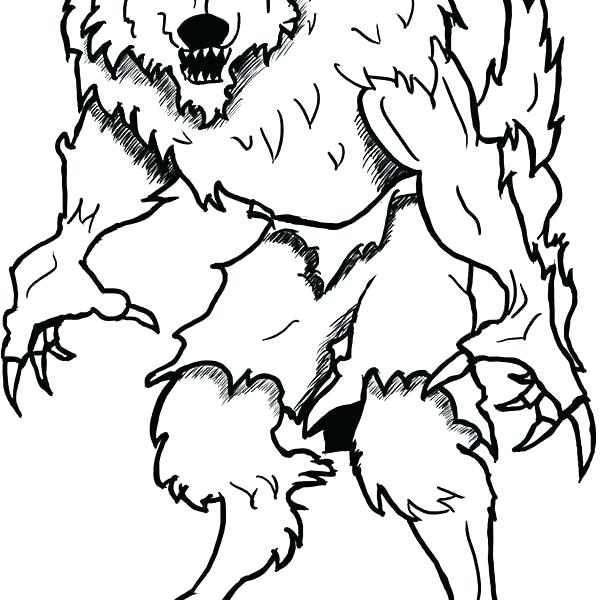 600x600 Wolfman Coloring Pages Werewolf Coloring Sheet Coloring Pages