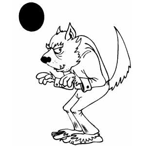 300x300 Werewolf Coloring Page