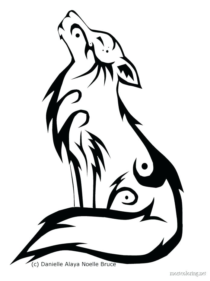 696x928 Wolf Color Page Anime Wolf Coloring Pages Wolf Howling At The Moon
