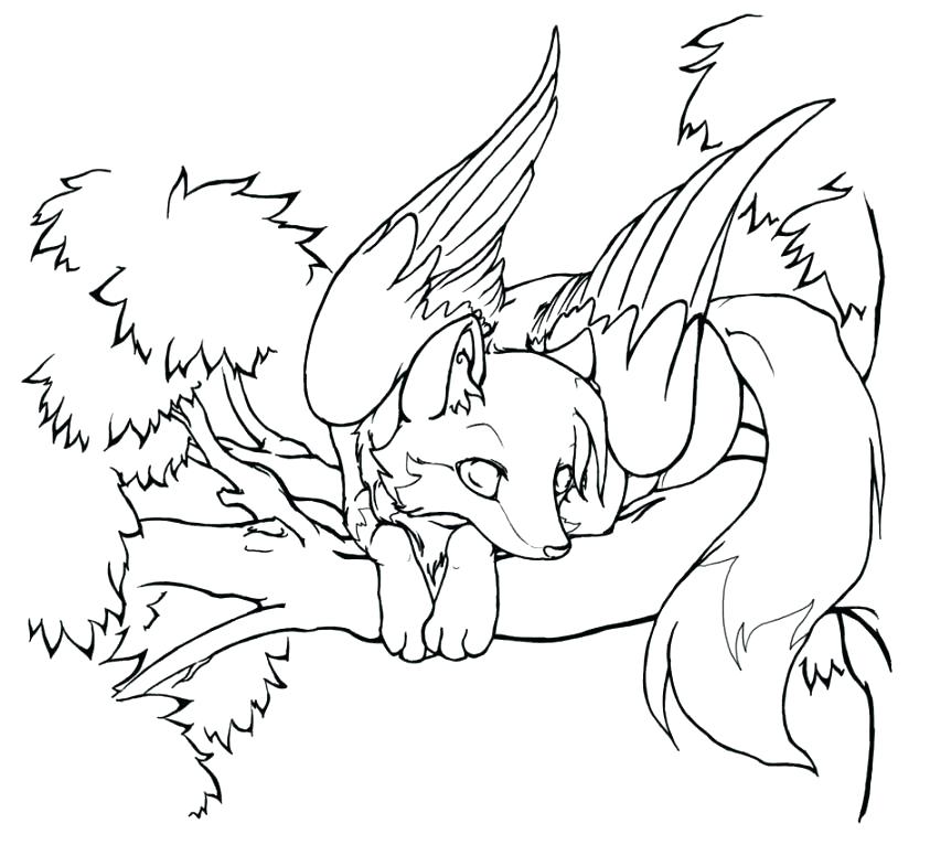 843x766 Wolf Pup Coloring Pages Winged Wolf Coloring Pages Winged Wolf