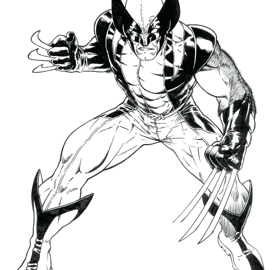 894x864 Wolverine Coloring Page Free Printable Wolverine Coloring Pages