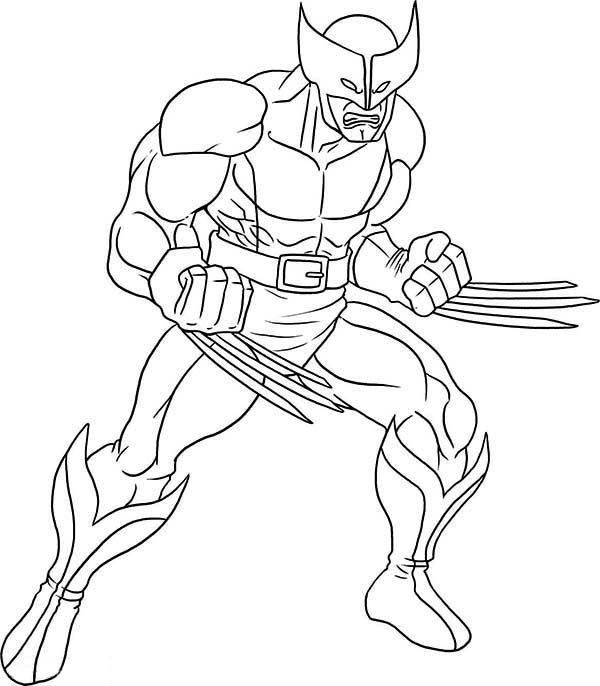 600x686 X Men Wolverine Coloring Page Coloring Cards