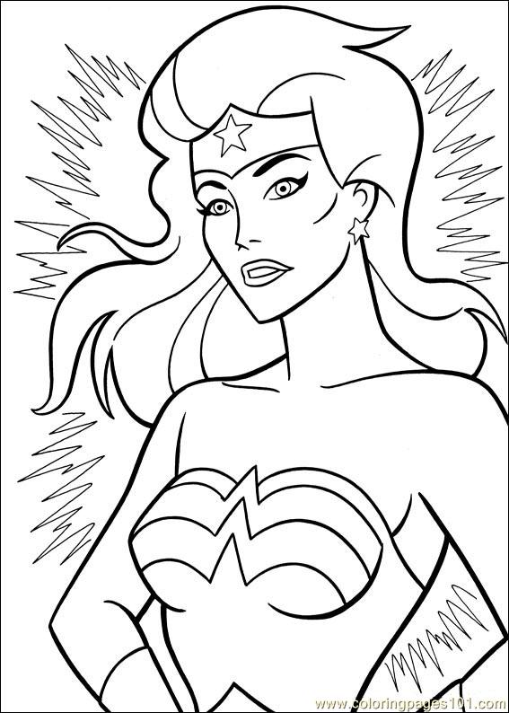 567x794 Wonder Woman 35 Coloring Page
