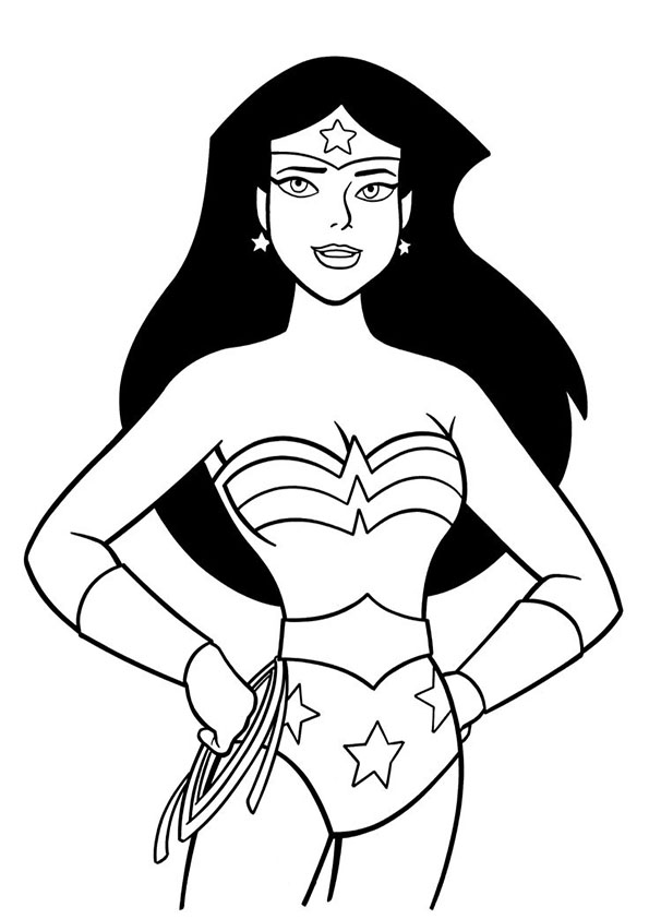 595x842 Wonder Woman Coloring Pages Printable
