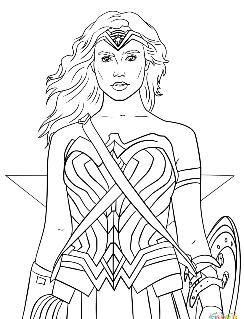824x1080 Wonder Woman Coloring Page Coloring Pages With Pages Plans 11