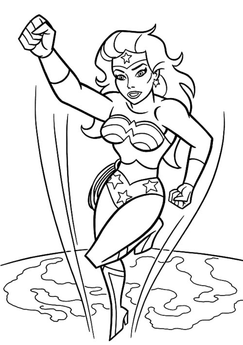 500x710 Wonder Woman Coloring Pages