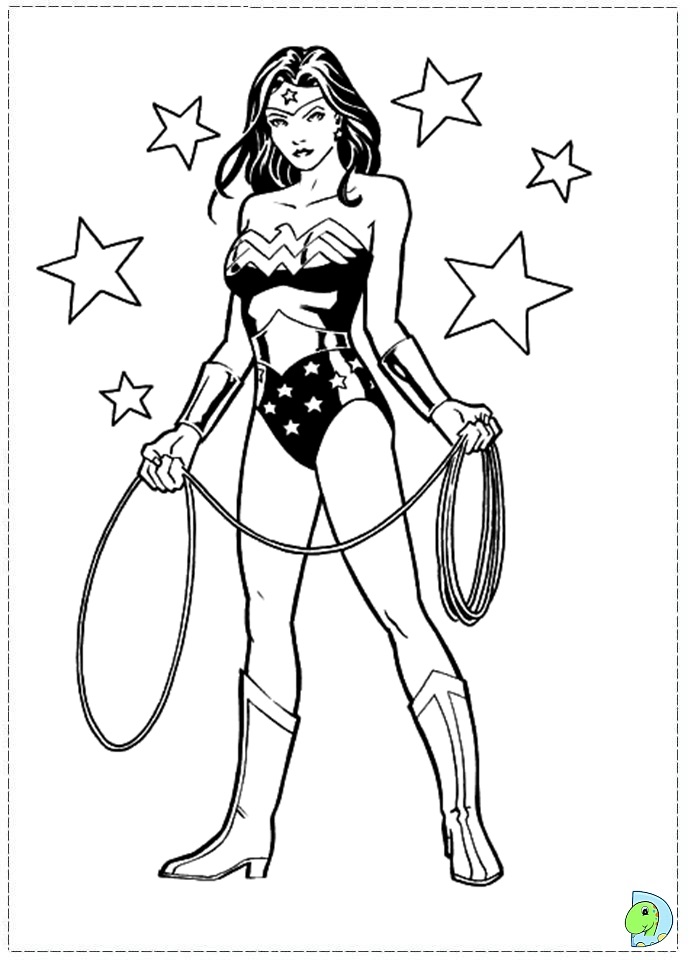 691x960 Ele Lovely Wonder Woman Coloring Pages