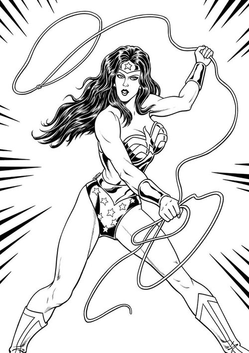 Wonder Woman Coloring Pages Free