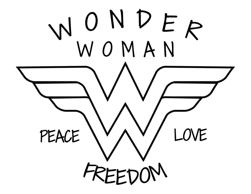 1000x773 Wonder Woman Logo Stencil Amazing Adventures