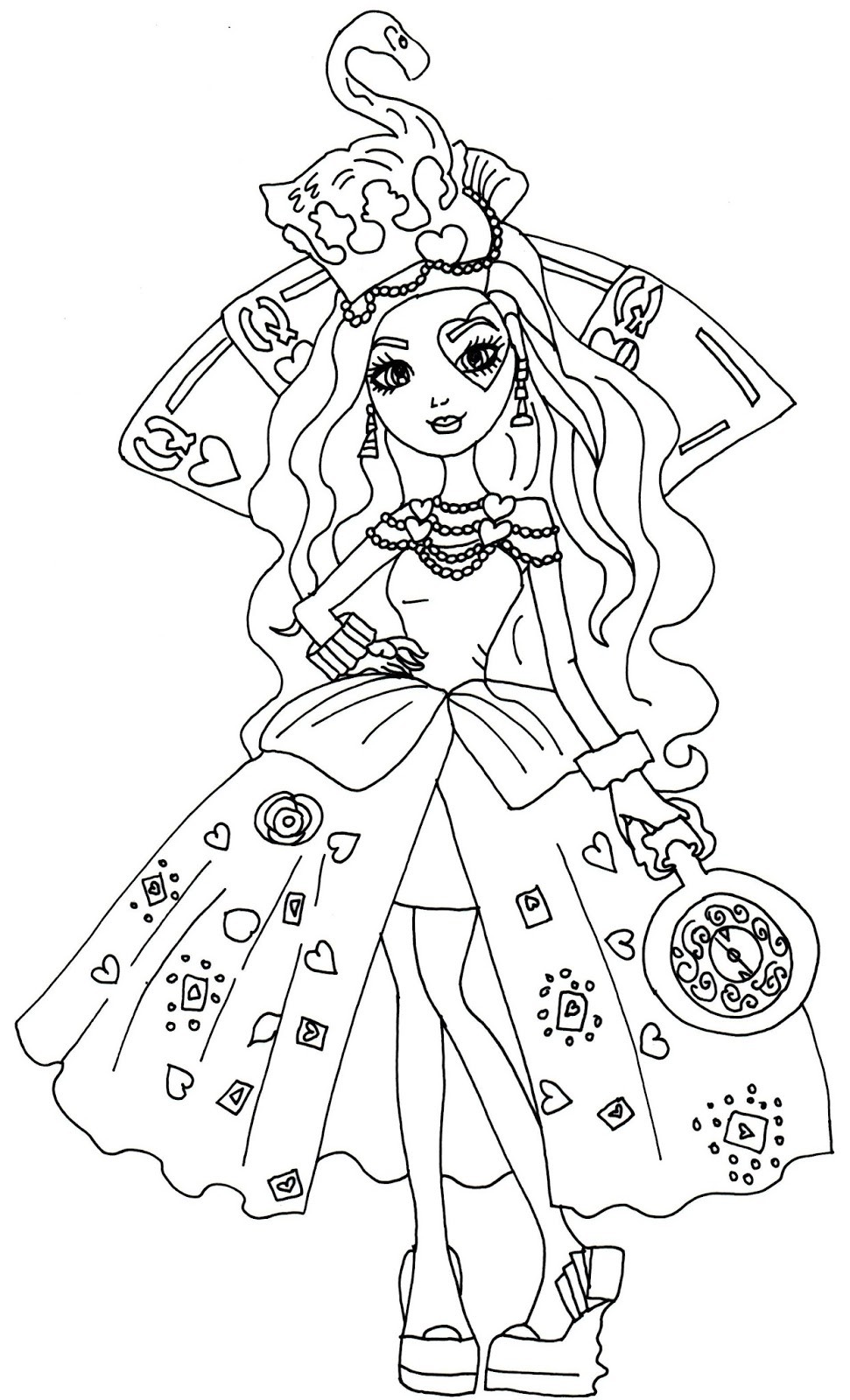 971x1600 Ever After High Way Too Wonderland Coloring Pages Fresh Madeline