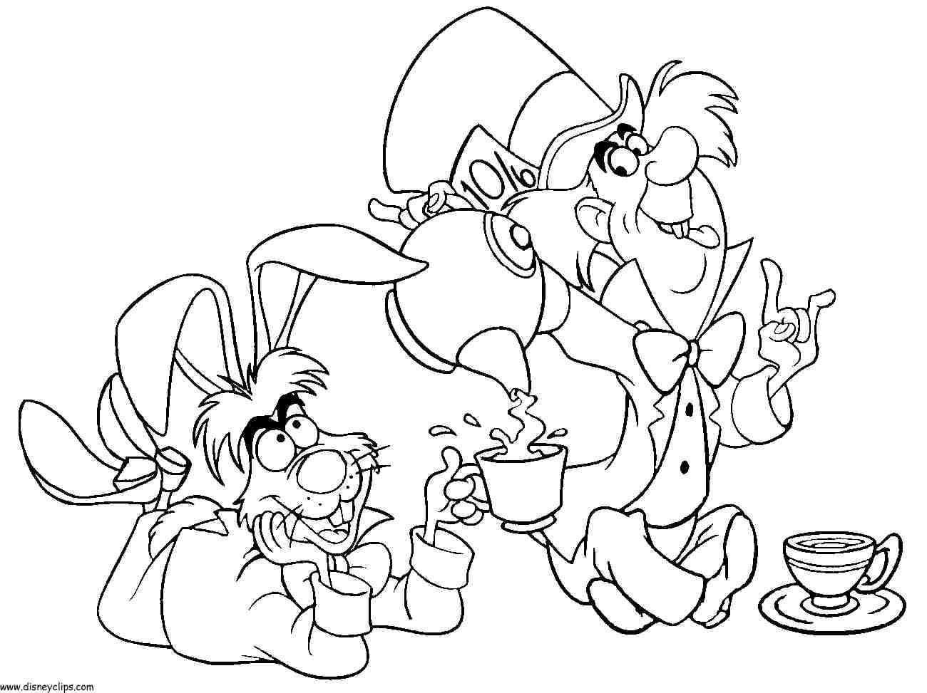 1300x973 To Print Alice In Wonderland Coloring Page 26 On Free Colouring