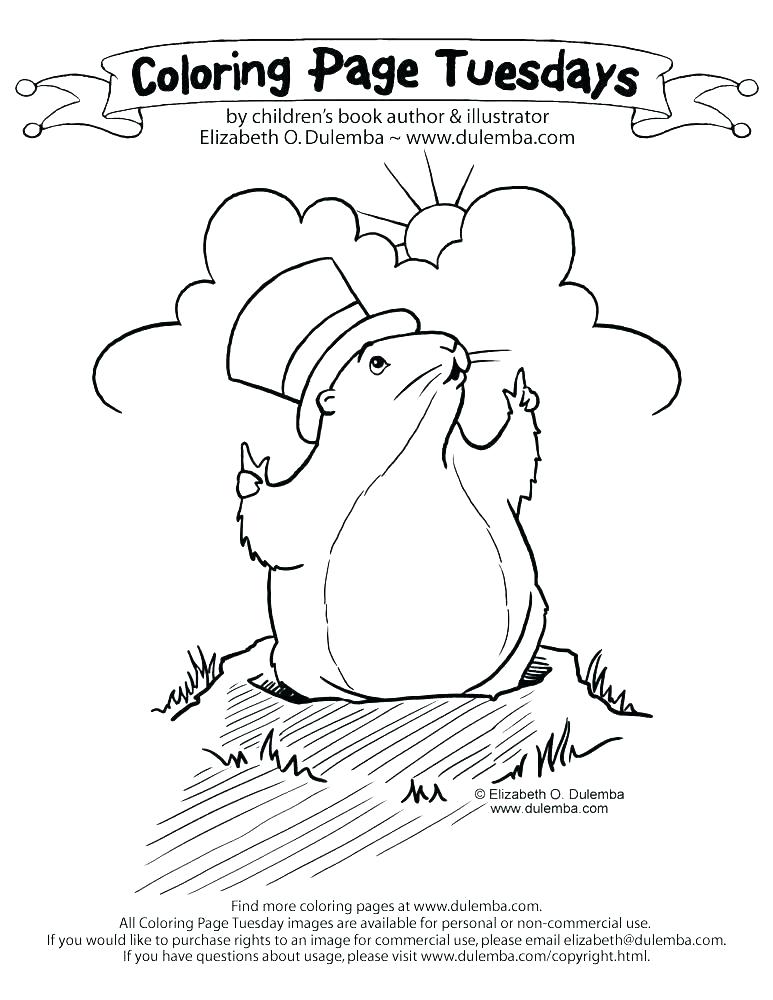 773x1000 Groundhog Coloring Pages Groundhog Day Colouring Page Happy