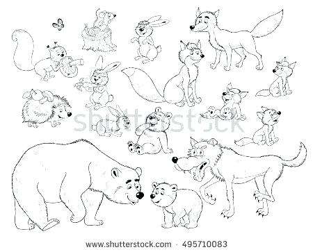 450x363 Woodland Animal Coloring Pages