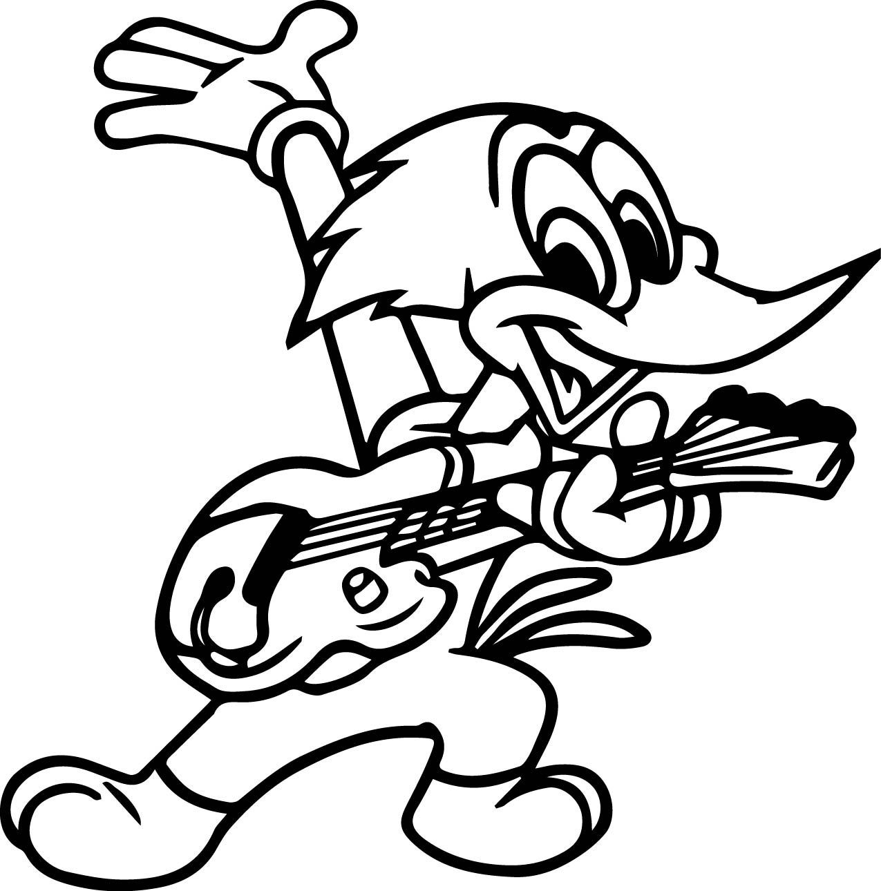 1275x1290 Coloring Woodpecker Coloring Page