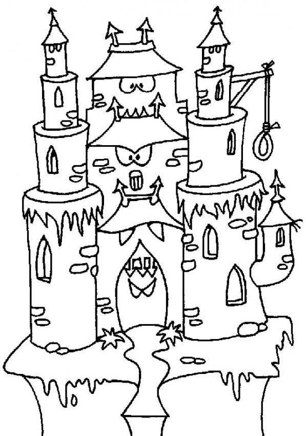 597x850 Cabin In The Spooky Woods Coloring Pages