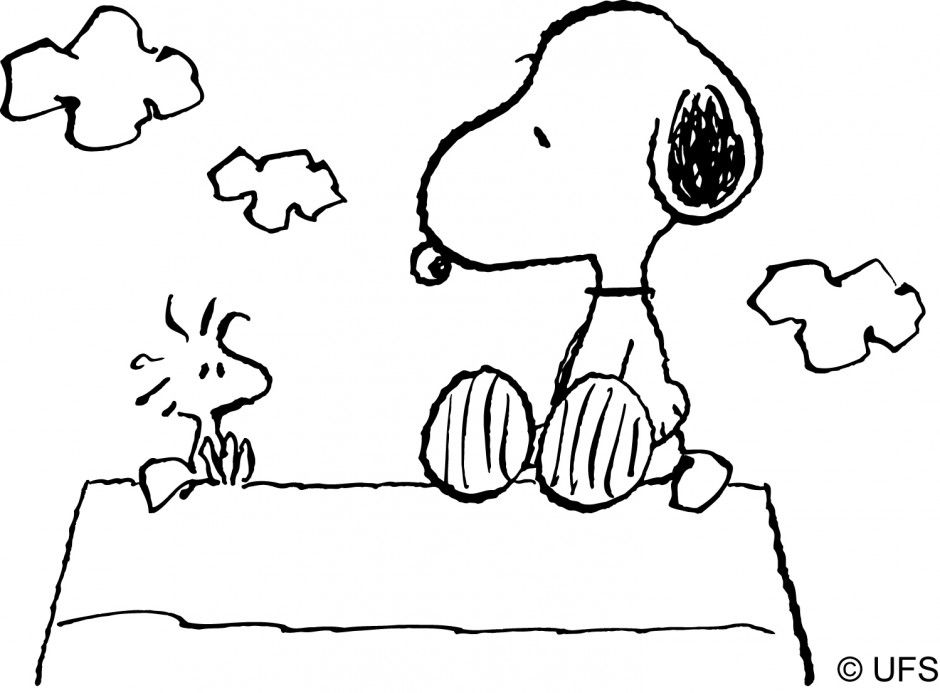 940x693 Snoopy And Woodstock Coloring Pages Snoopy Snoopy
