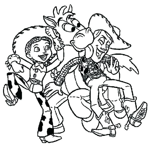 600x583 Woody Coloring Page
