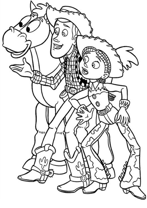 Woody Toy Story Coloring Page
