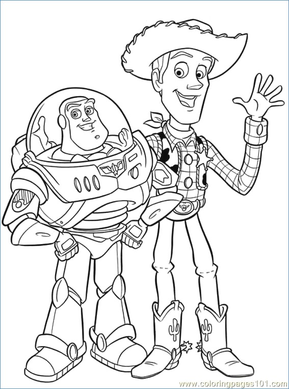 567x762 Jessie And Woody Sherif Toy Story Coloring Pages