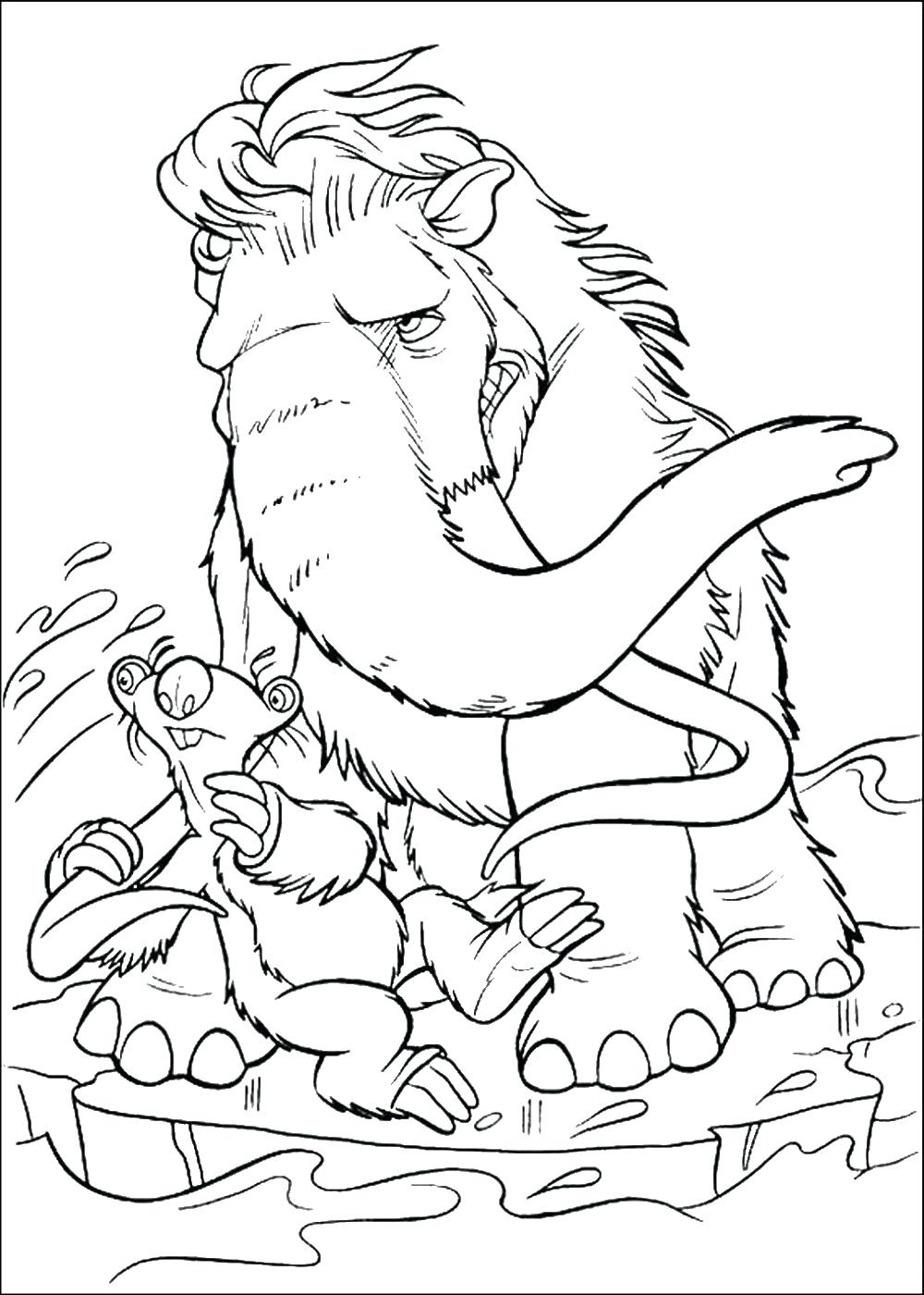 1000x1400 Coloring Pages ~ Ice Age Coloring Pages Woolly Mammoth 4 Shira Ice