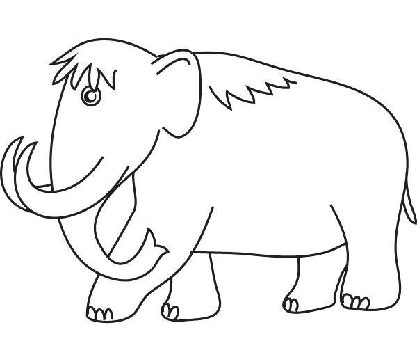 600x500 Wooly Mammoth Coloring Page Coloring Mammoth Woolly Mammoth