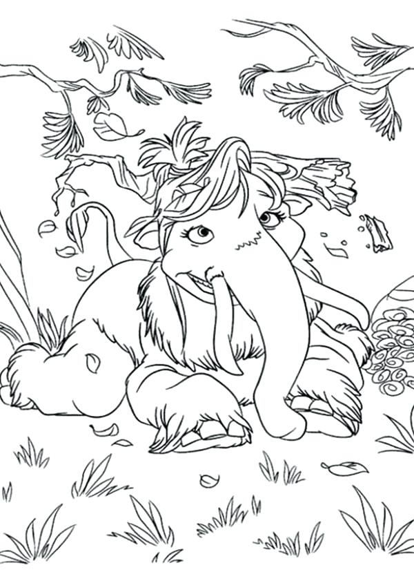 600x841 Wooly Mammoth Coloring Page The Animals Of The Ice Age Coloring