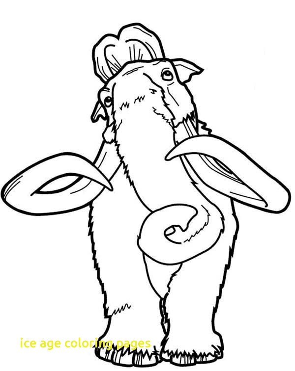 600x756 Ice Age Coloring Pages With Manny The Woolly Mammoth Is Animals