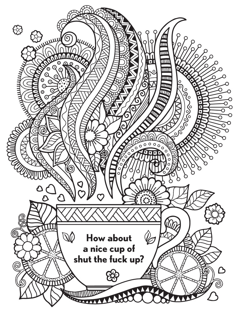 800x1024 Awesome Cuss Word Adult Coloring Pages Printable Gallery