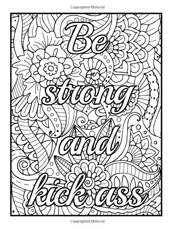 Word Coloring Pages For Adults