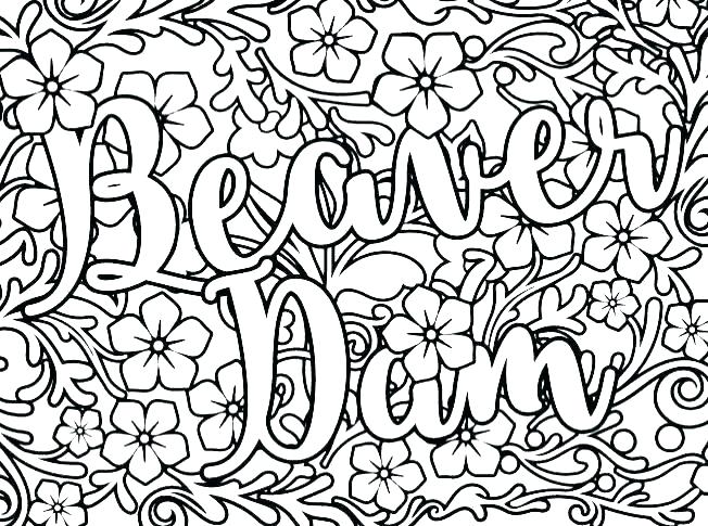 652x485 Printable Color Pages For Adults Curse Word Coloring Pages Free