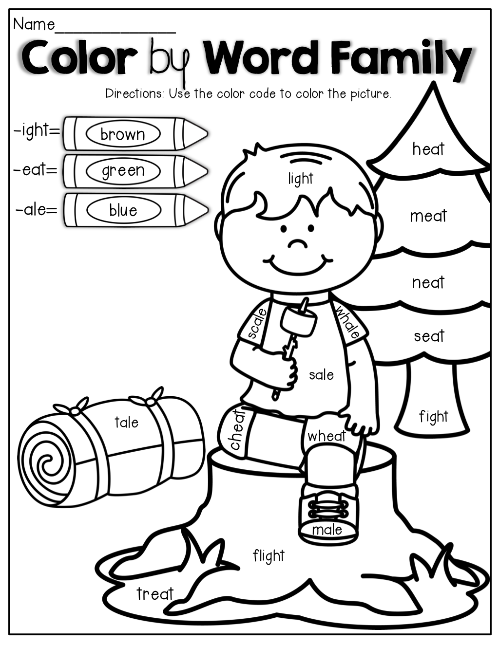 1024x1325 Color By Word Family No Prep (Summer Edition) Summer