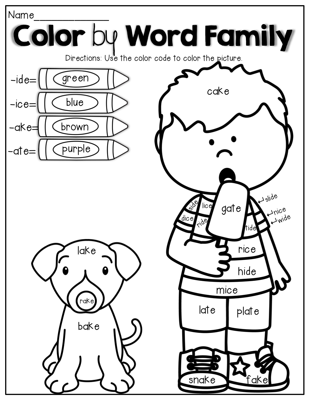 1024x1325 Color By Word Family Summer Edition! You Could Even Print All
