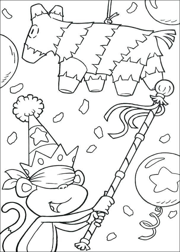 607x850 Party Coloring Pages