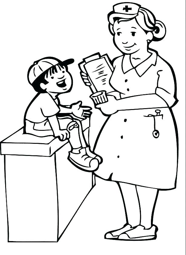 615x844 Doctor Coloring Pages Doctor Coloring Page Community Workers