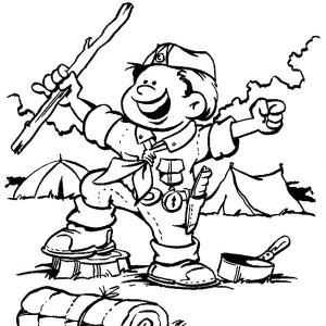 300x300 Boy Scouts Working Together Coloring Pages Boy Scouts Working