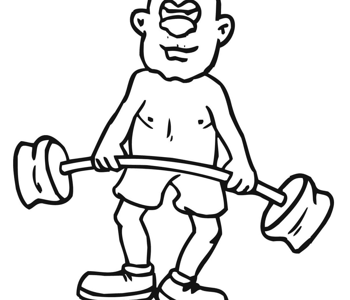 1224x1050 Barbell Good Morning Exerciseloring Page Lifting Weights Pages