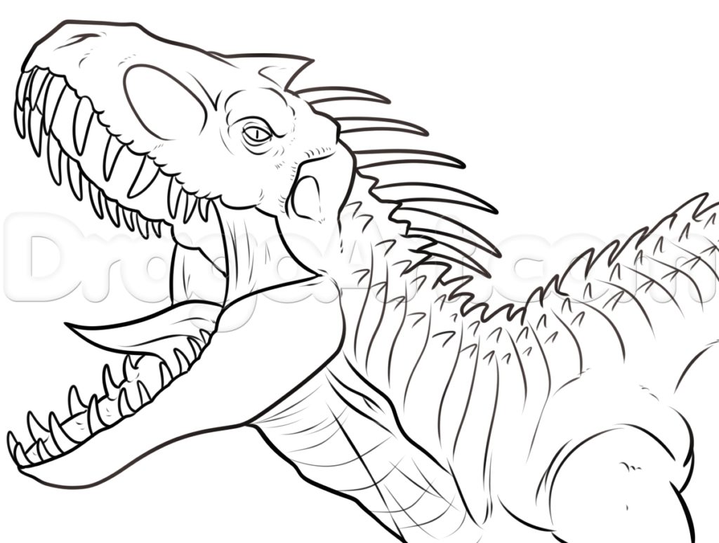 1024x774 Indominus Rex Coloring Page Get Bubbles