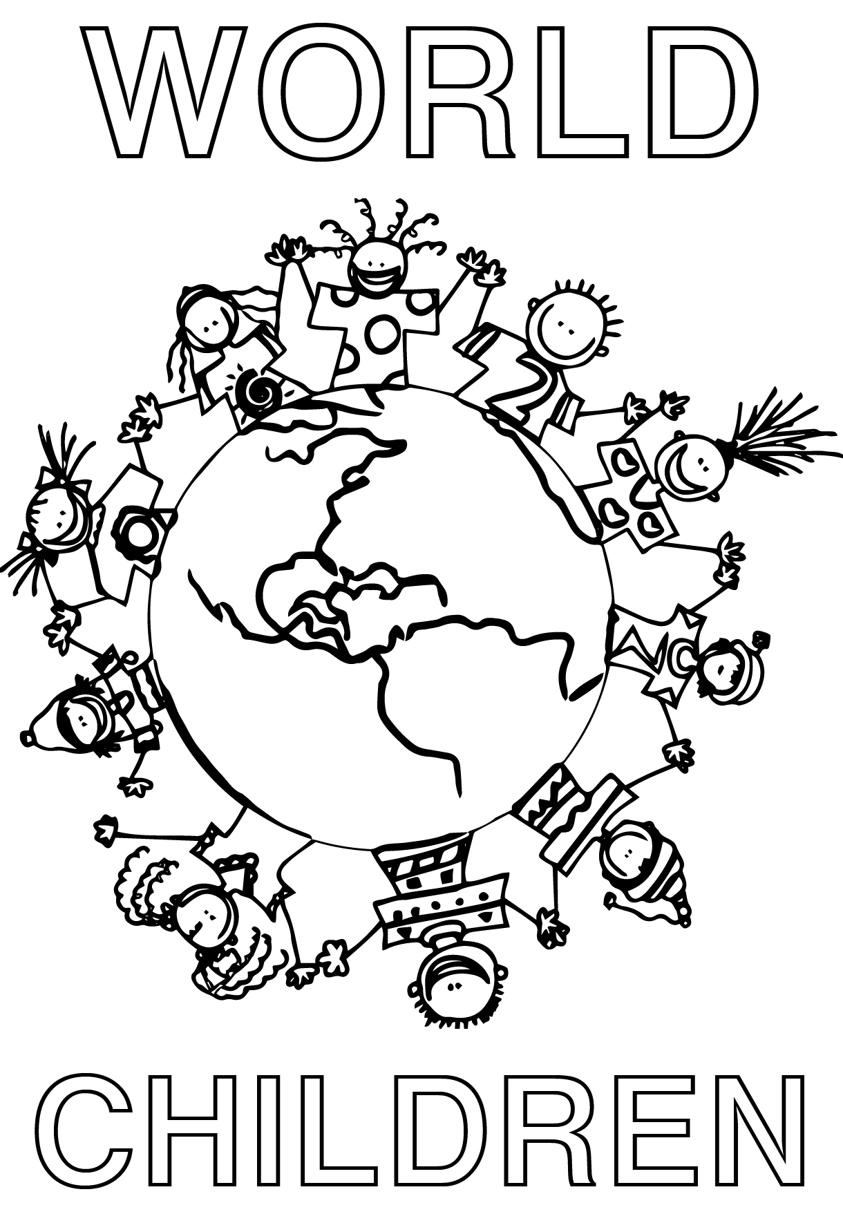 1220x1770 Selected Children Around The World Coloring Pa