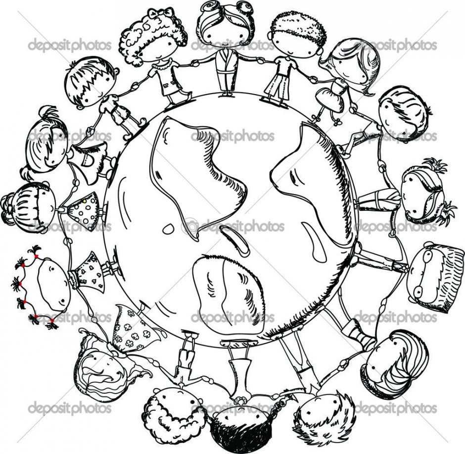 940x917 Sumptuous Design Inspiration Children Of The World Coloring Pages