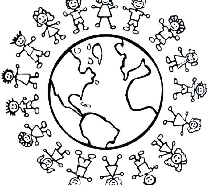 678x600 Children Around World Coloring Pages Excellent Around